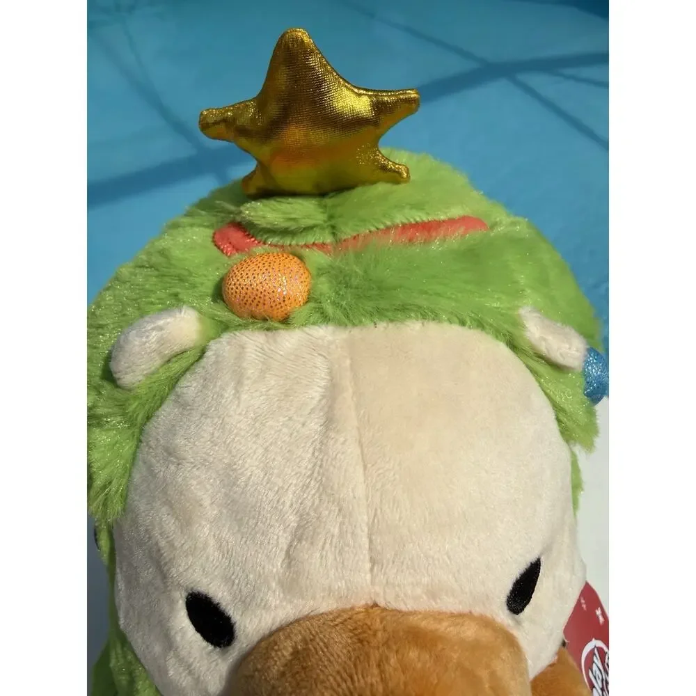 Play Right Green Holiday Hedgehog Stuffed Plush Christmas Tree Ornaments 10” NWT